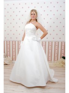Romantica of Devon selyemszatén A-vonalu nyakpántos menyasszonyi ruha ES/201